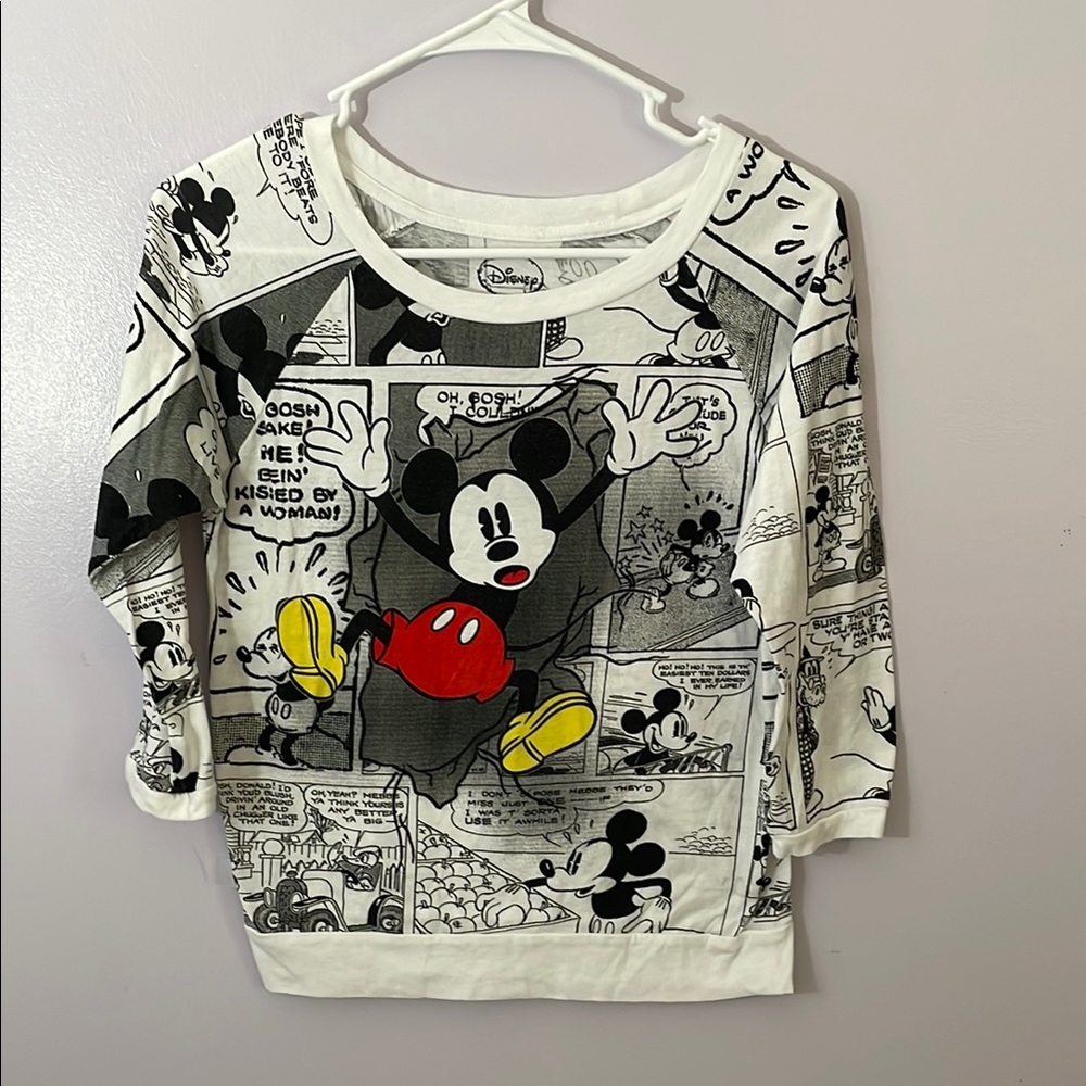 Disney Black and White Mickey Mouse Sweatshirt